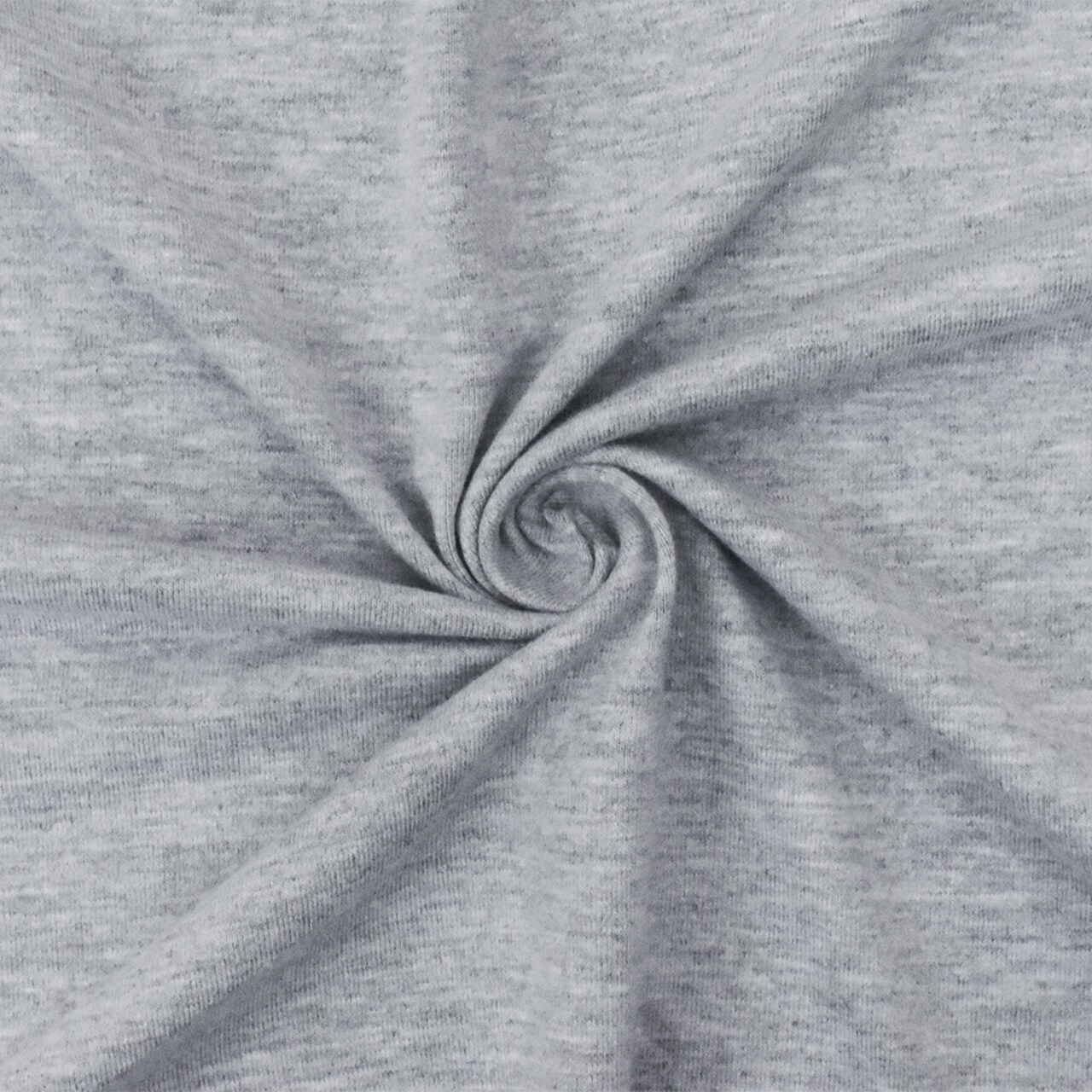 Light Heather Gray Stretch Poly Blend Jersey Knit Fabric By the Yard